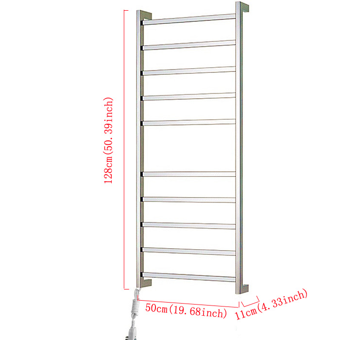 Modern Badheizkörper Handtuchwärmer Edelstahl Wandmontage 90W