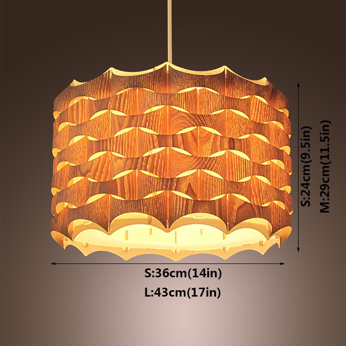 (EU Lager)Holz Pendelleuchte Landhaus Stil Fisch Design 1-flammig